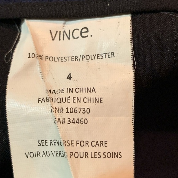 VINCE Womens Sz 4 Navy Blue Joggers Pleated Trousers Elastic Hem  Pockets Career - Picture 4 of 5